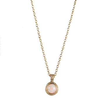 Opal and 9ct Fairtrade Yellow Gold Pendant