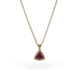 9ct Fairtrade Yellow Gold Necklace with Trillion Cut Garnet