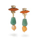 Chalk Jewellery Hiba Carnelian And Aventurine Earrings