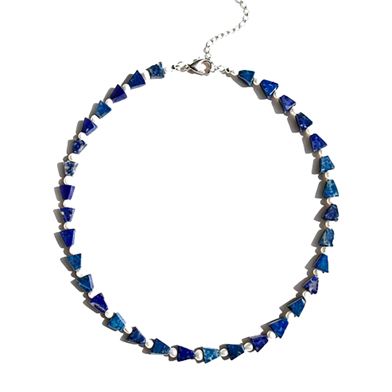 Chalk Jewellery Lapis and Pearl Beaded Necklace