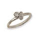 White Gold Organic Ring with Cluster of Rose Cut Diamonds