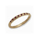 Textured Yellow Gold Eternity Ring With Rubies