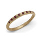 Textured Yellow Gold Eternity Ring With Rubies