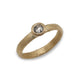 Textured Yellow Gold Ring with Salt & Pepper Rose Cut Diamond