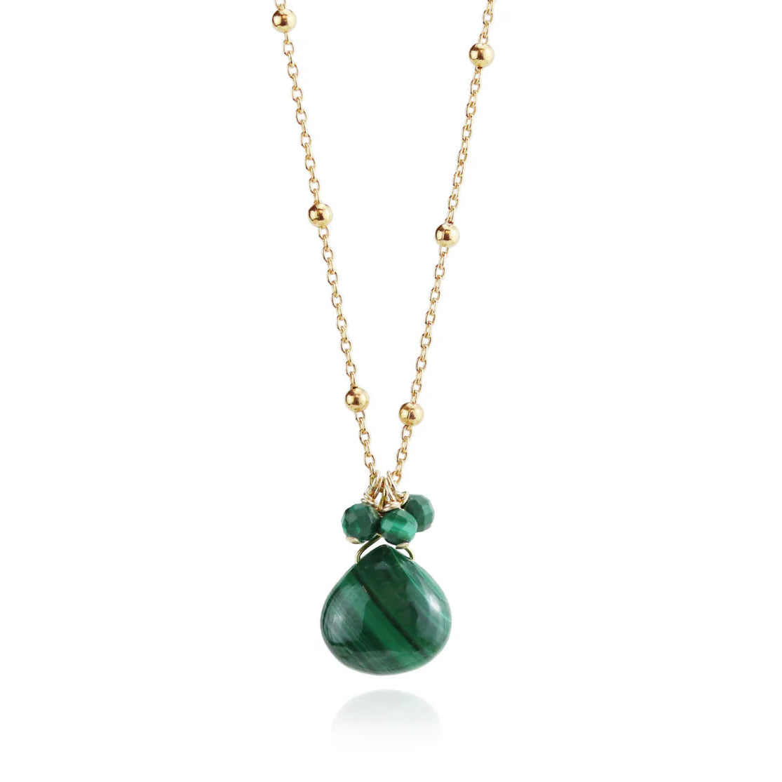 Mounir Malachite Teardrop Cluster Pendant