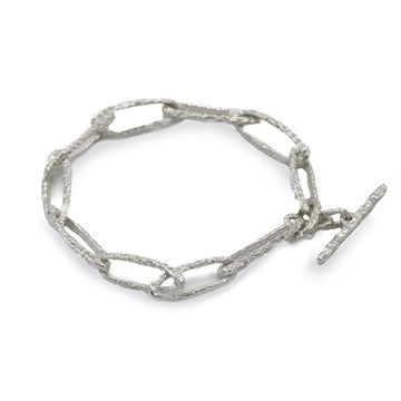 Corallium Silver Link Bracelet