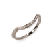 Bespoke - 18ct White Gold Curved Wedding Band with Diamonds