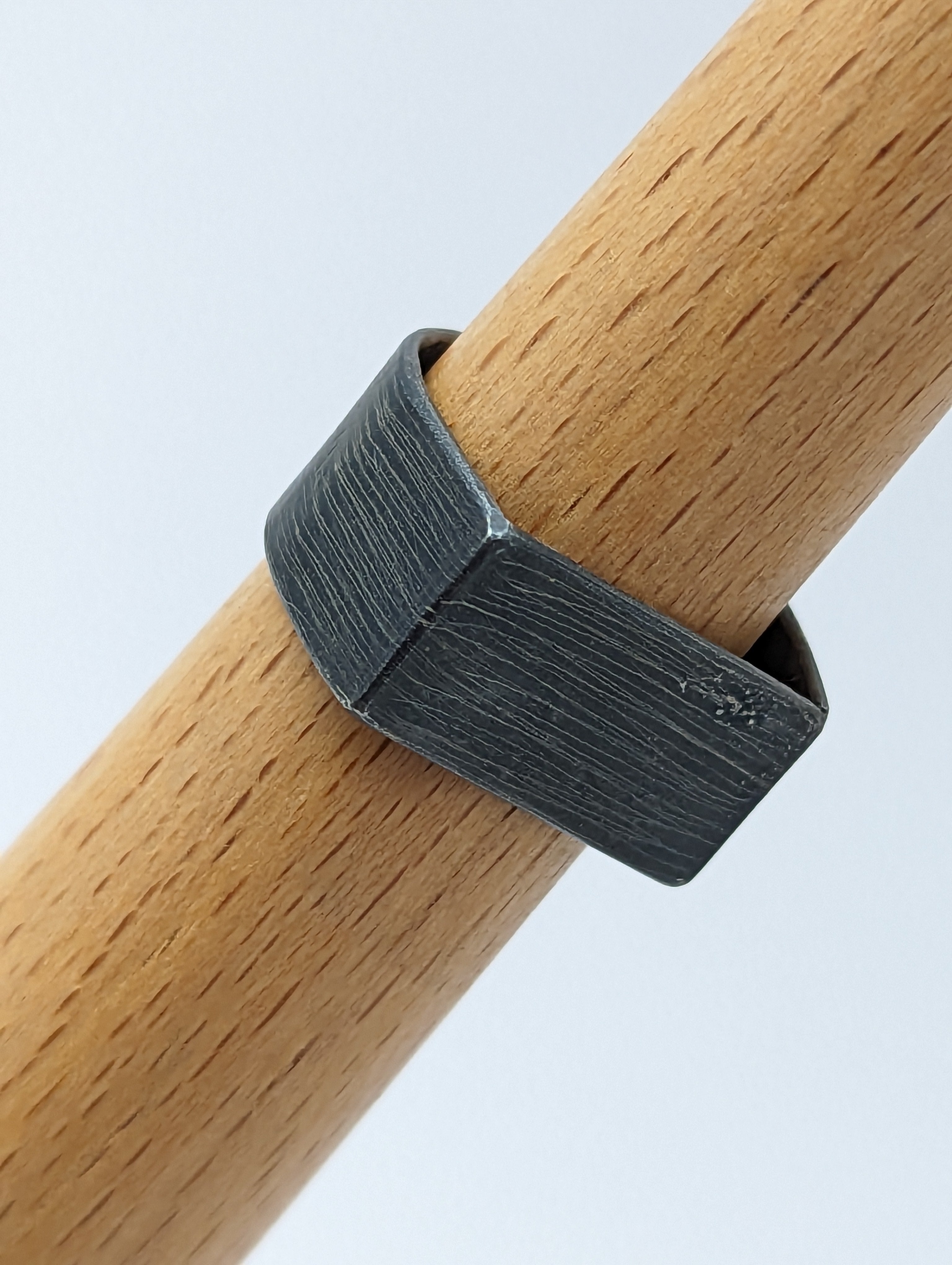 Outlet Disa Allsopp Oxidised Silver Flat Top Ring