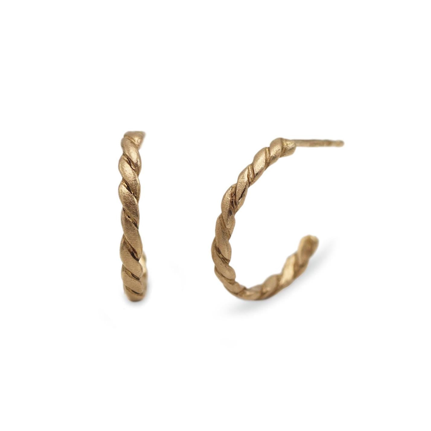 Rosalyn Faith 9ct Yellow Gold Twisted Hoops