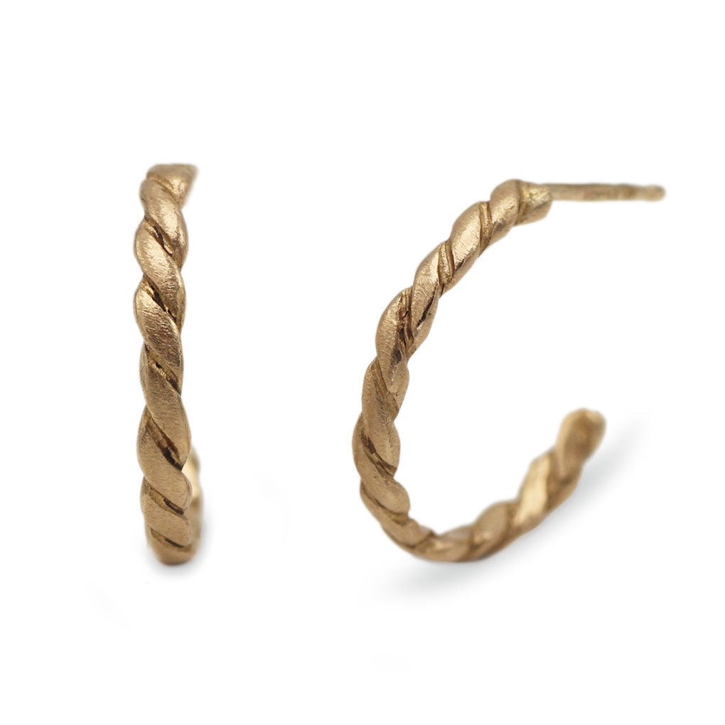 Rosalyn Faith 9ct Yellow Gold Twisted Hoops
