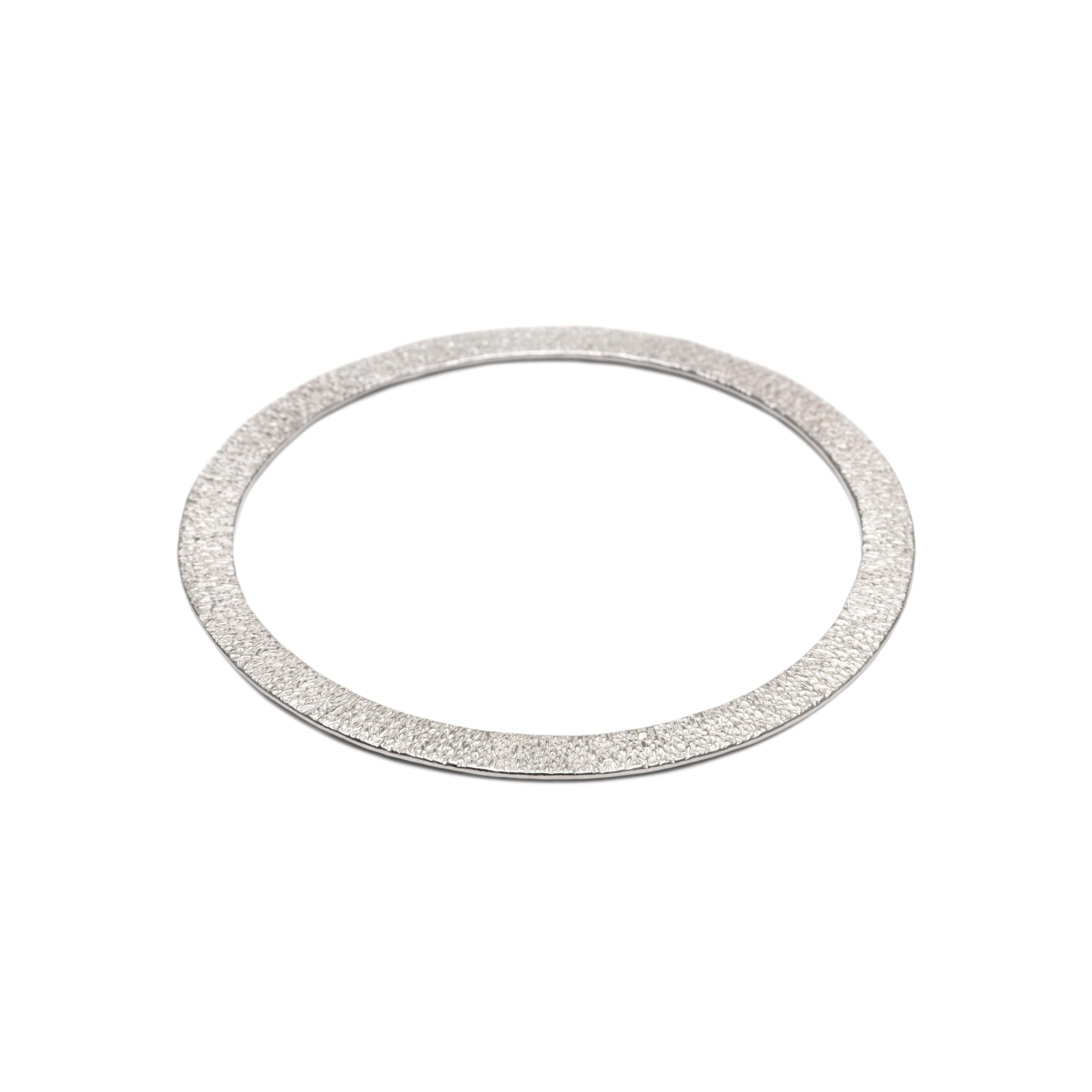 Mim Best Silver Stamped Texture Bangle