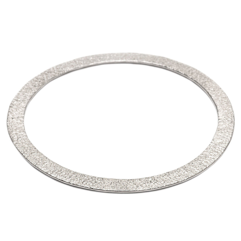 Mim Best Silver Stamped Texture Bangle