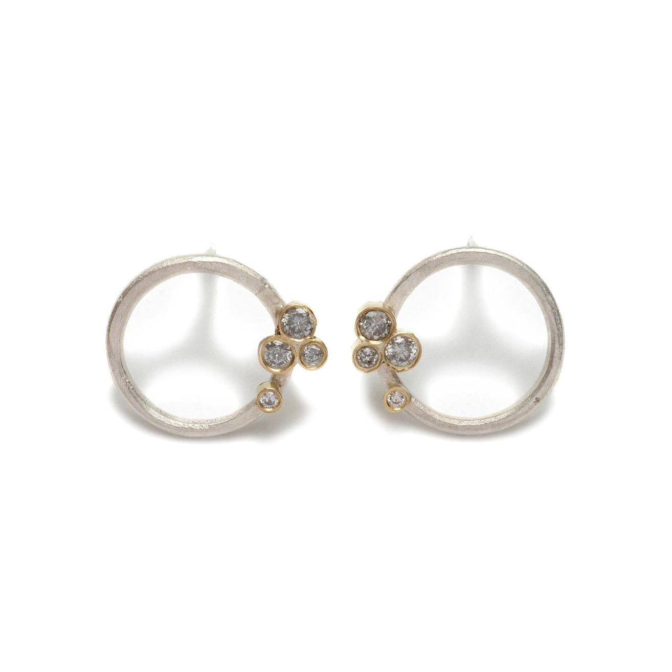 Shimara Carlow Salt and Pepper Diamond Hoop Earrings