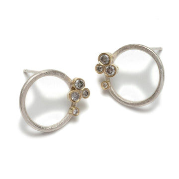 Shimara Carlow Salt and Pepper Diamond Hoop Earrings