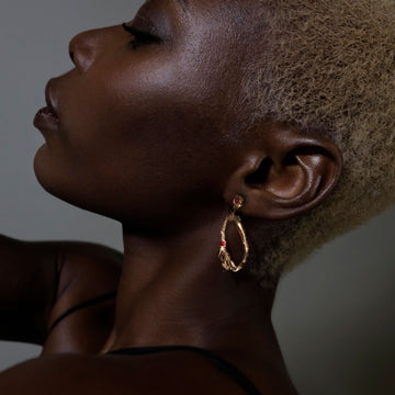 Loveness Lee Davata Ruby Earrings