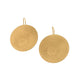 Deco Echo Moon Oversized Gold Plated Disc Earrings