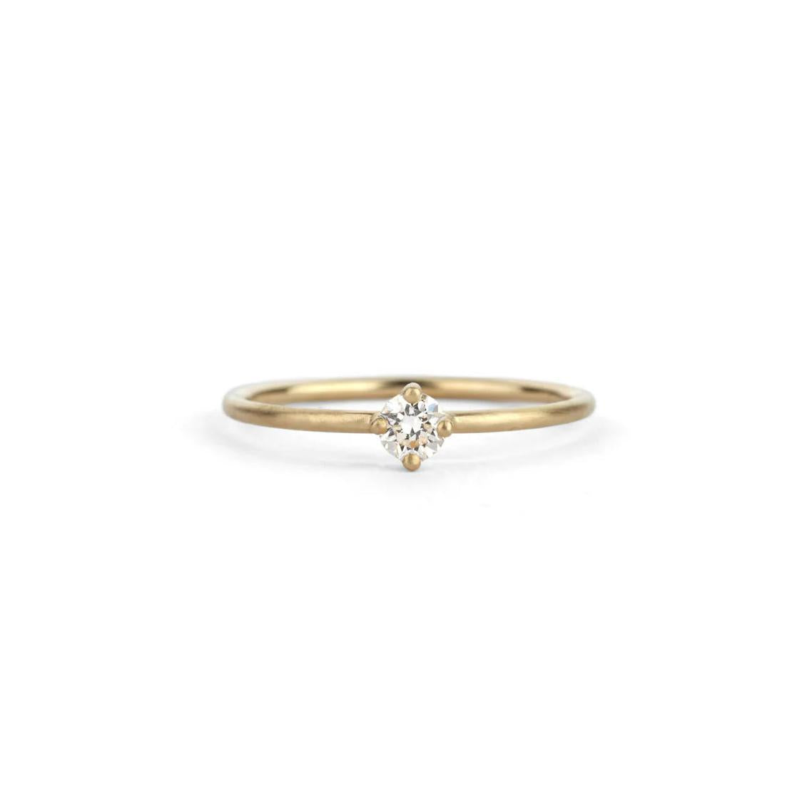 Shimell & Madden Diamond Solitaire Solo Ring in Yellow Gold