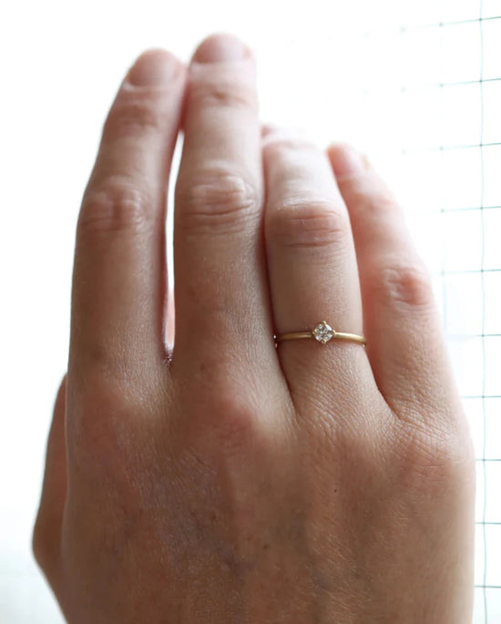 Shimell & Madden Diamond Solitaire Solo Ring in Yellow Gold