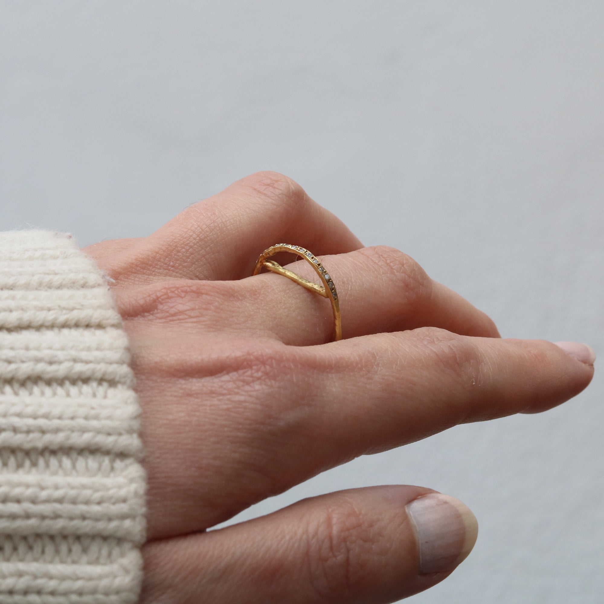 Outlet Disa Allsopp 18ct Yellow Gold Oval Arch Diamond Ring