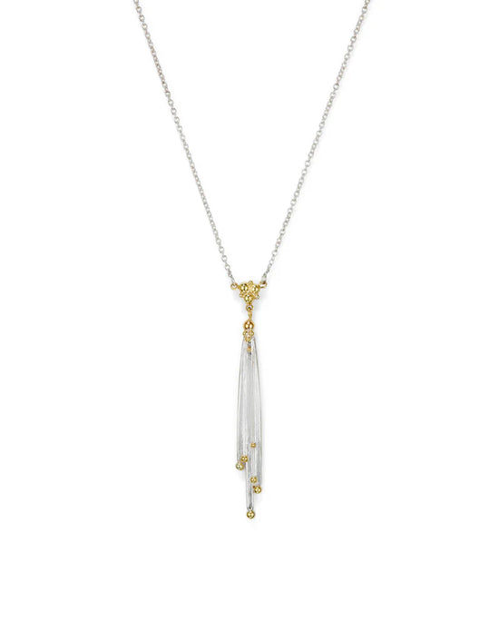 Hannah Bedford Silver Drift Pendant with 18ct Yellow Gold Granules