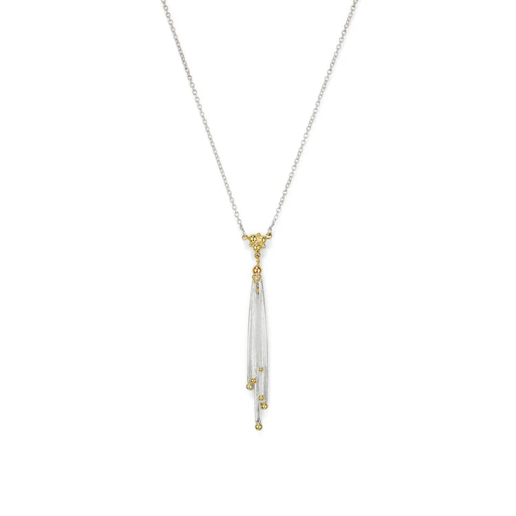 Hannah Bedford Silver Drift Pendant with 18ct Yellow Gold Granules