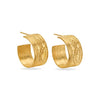 Emma Calvert Wide Ribbon Hoop Earrings in Gold-plated Silver
