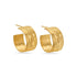 Emma Calvert Wide Ribbon Hoop Earrings in Gold-plated Silver