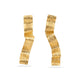 Emma Calvert Art Deco Zig Zag Ribbon Earrings in Gold-plated Silver