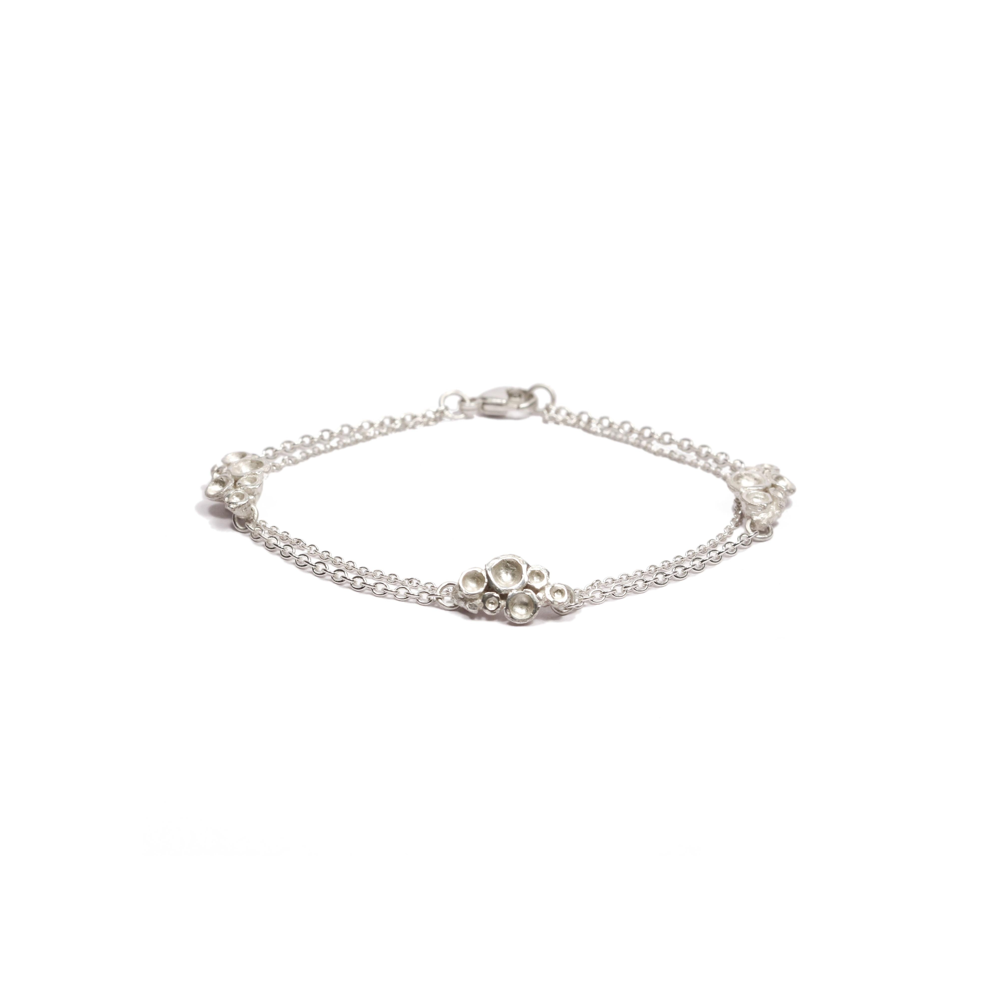 Silver 'Emerge' Bud Bracelet