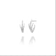 Aurum Silver Eagle Claw Earrings