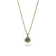 Yellow Gold Textured Pendant with Pear Drop Emerald