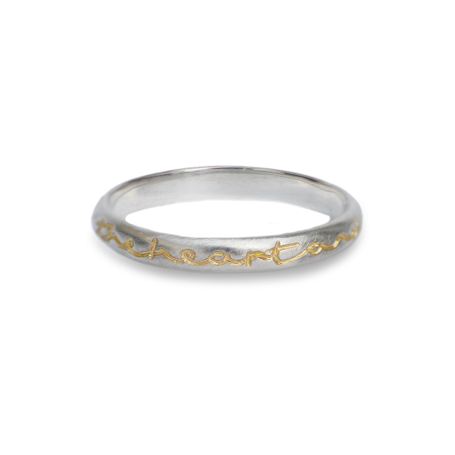 Reflect Slim Etched Silver Ring
