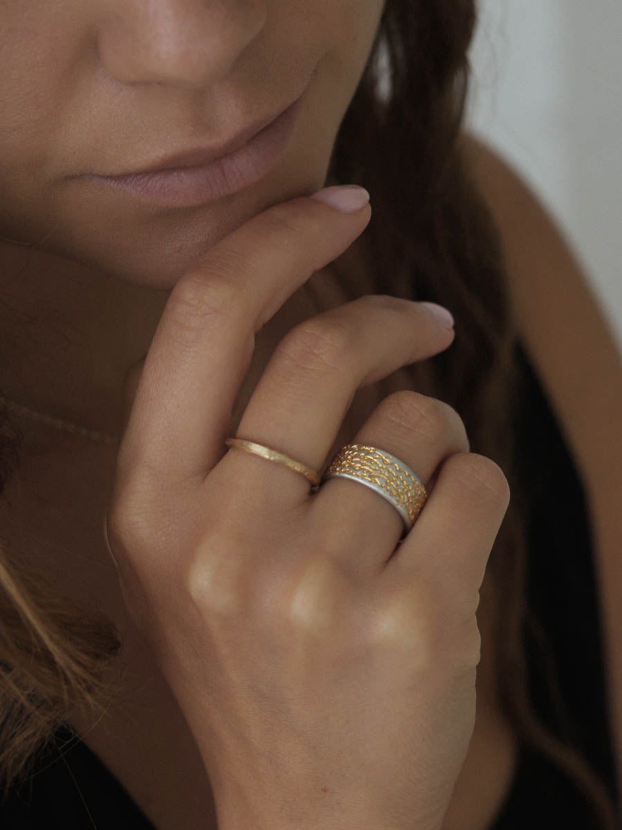 Etched rings | Diana Porter Jewellery