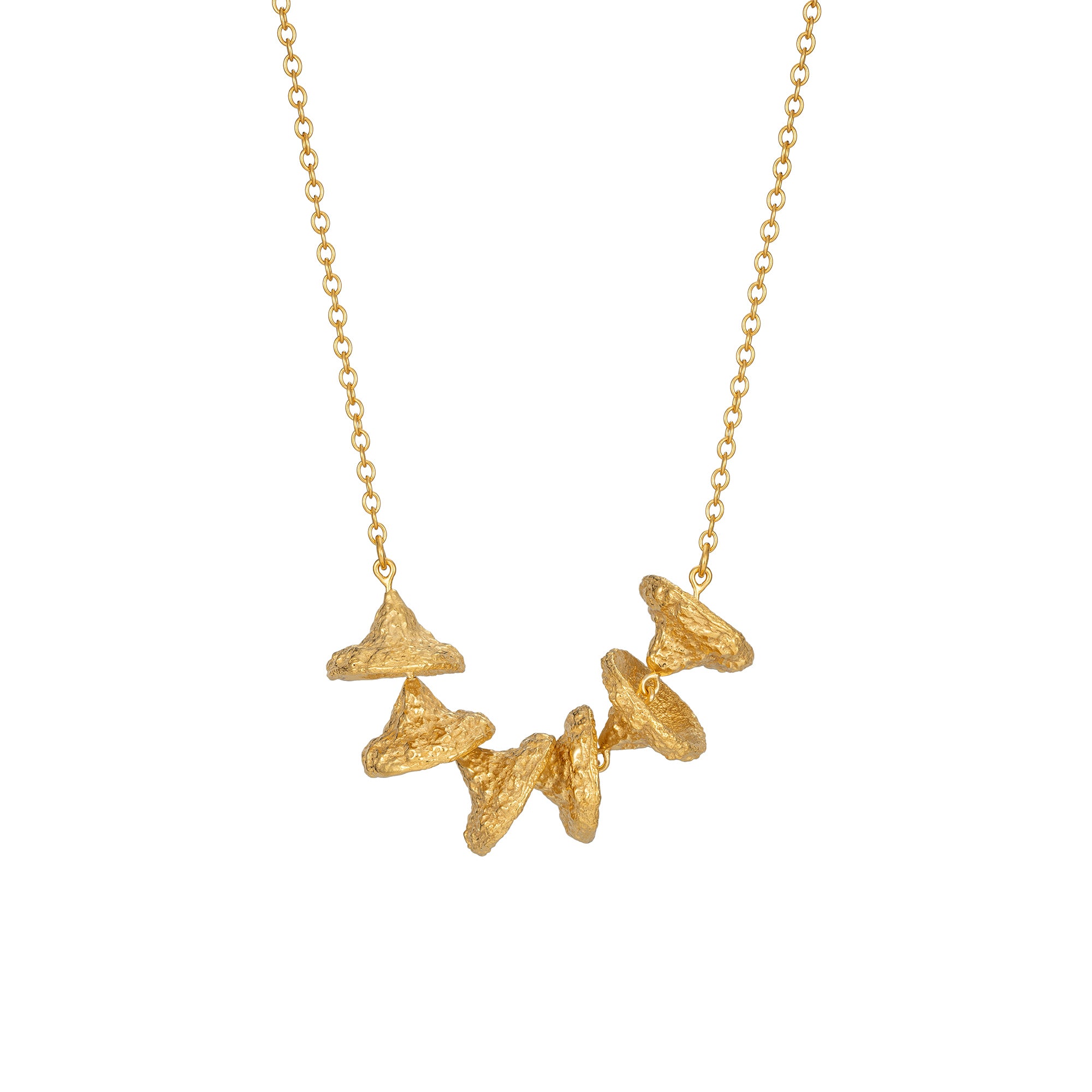 Bonnie Mustoe-Whitehill Gold Vermeil Eucalyptus Link Necklace