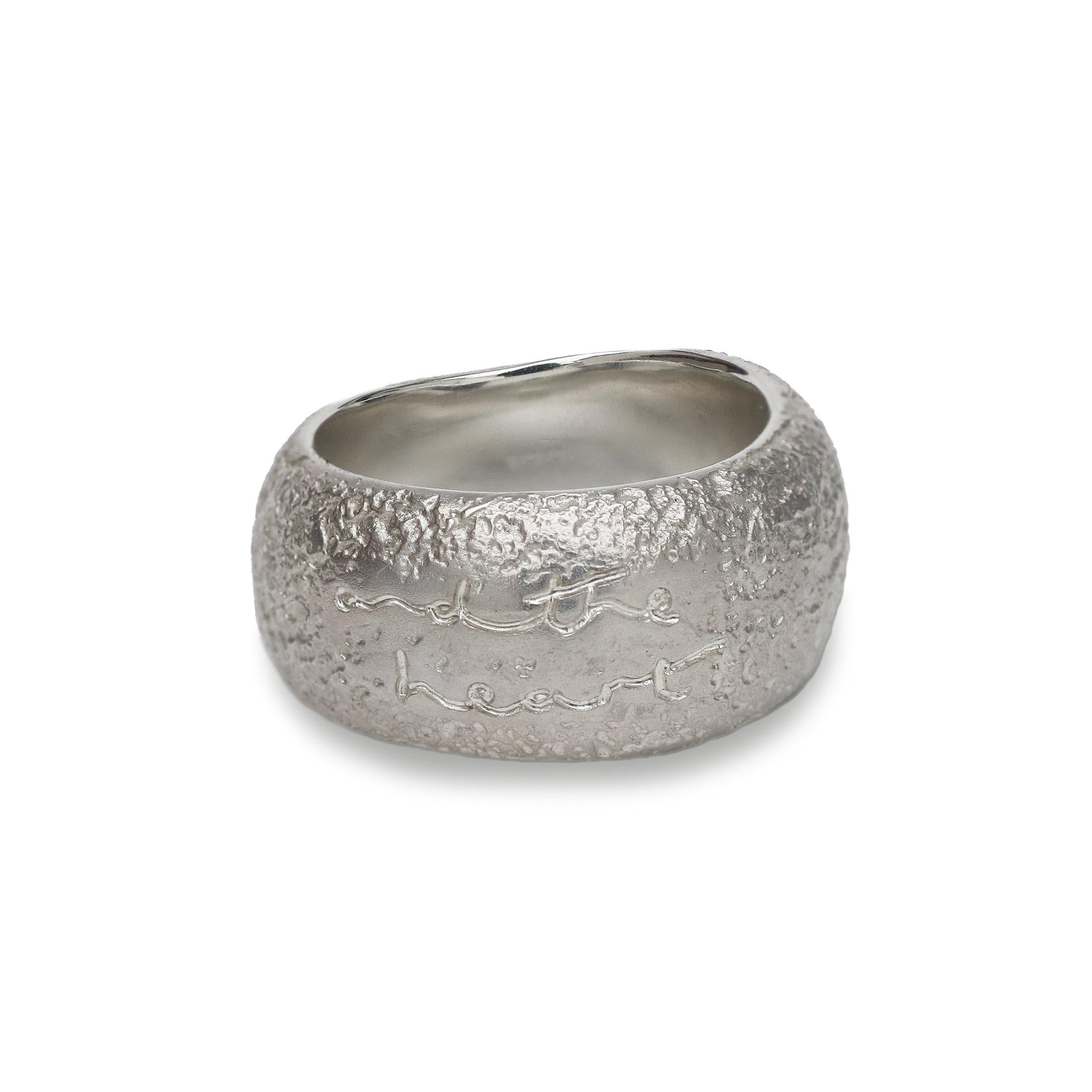 Reflect Chunky Silver Etched Ring