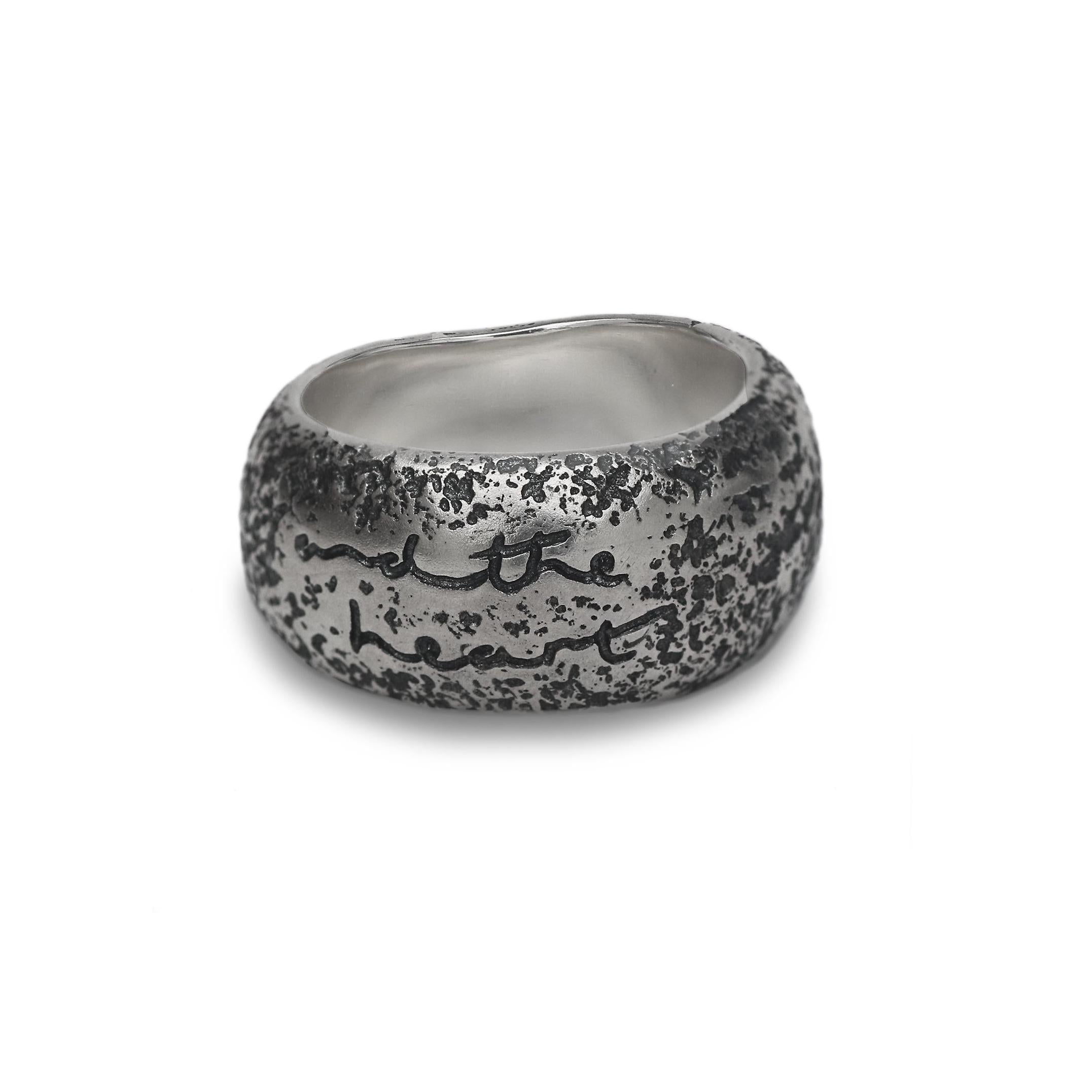 Reflect Chunky Silver Etched Ring