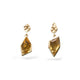 Textured Yellow Gold Citrine Drop Earrings