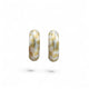 Fleur Parris Check Silver Hoops