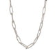 Textured Silver Link Chain Necklace