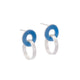 Grace Girvan Blue Enamel Silver Hoops