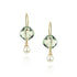 Mounir Green Amethyst and Pearl Drop Earrings