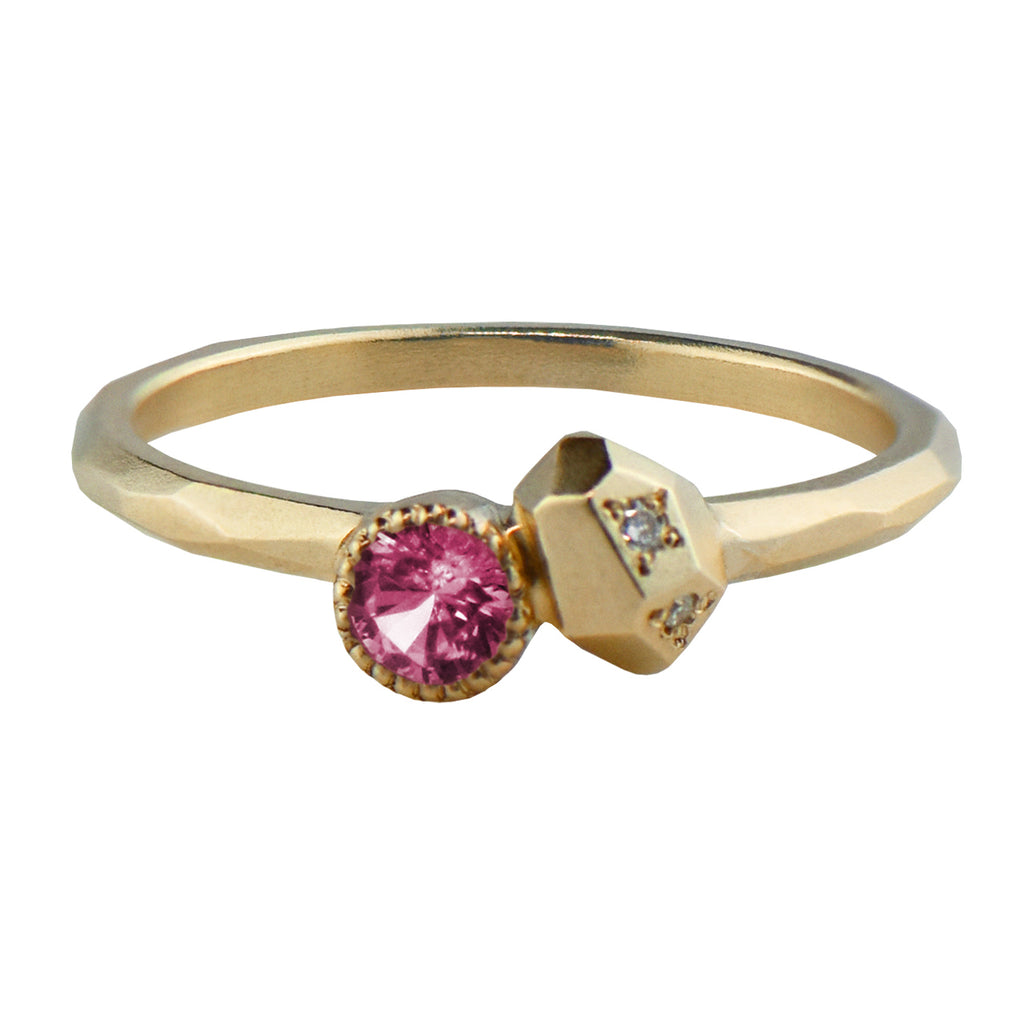 Maria Manola Pink Tourmaline and Diamond Ring