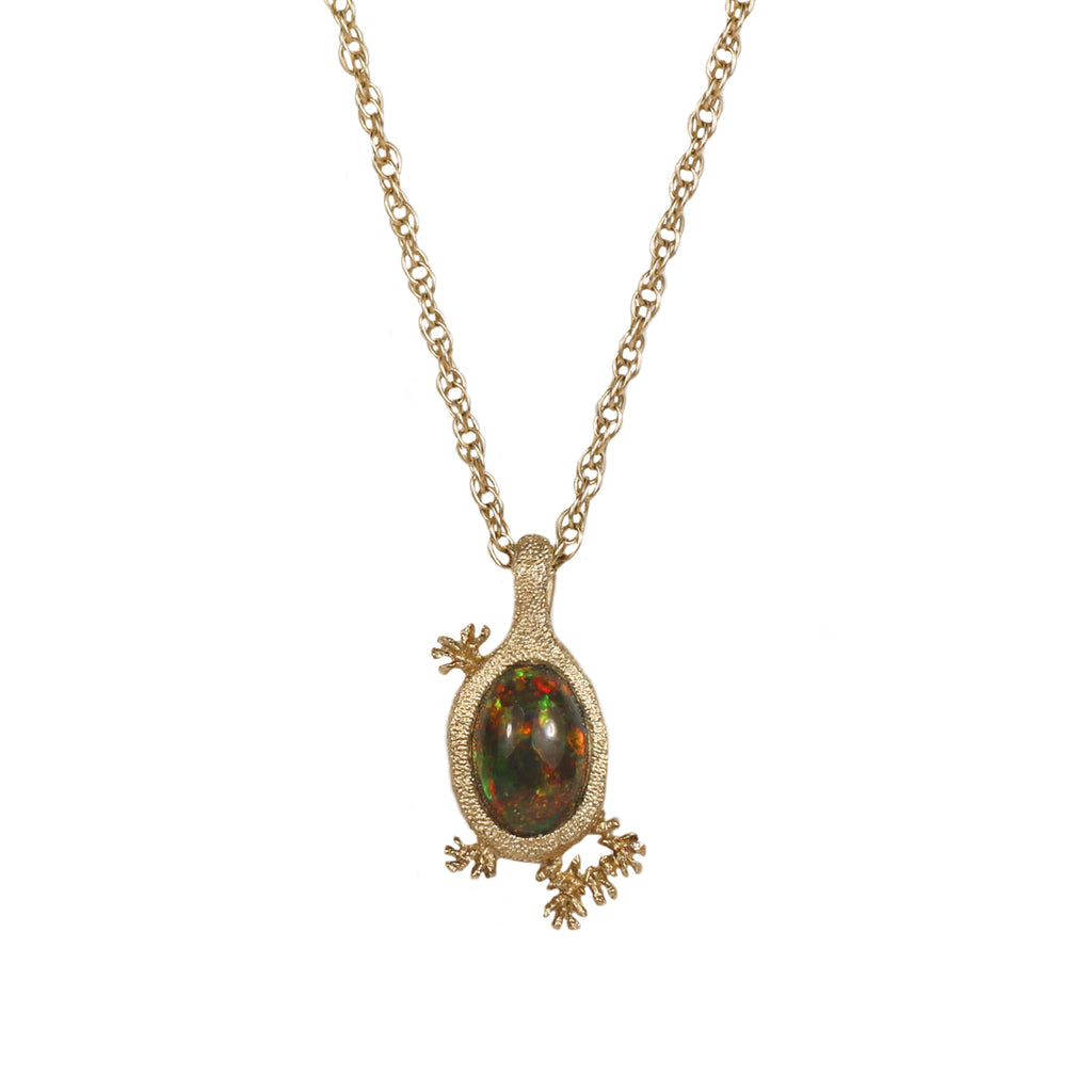 Lukas Svyba Recycled 9ct Yellow Gold Opal Pendant