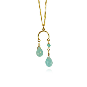 Mounir Amazonite Briolette Drop Necklace