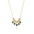 Mounir Dainty Multi Black Diamond Pendant Gold Filled