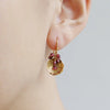 Mounir Garnet Disc Gold-plated Drop Earrings