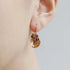 Mounir Garnet Disc Gold-plated Drop Earrings