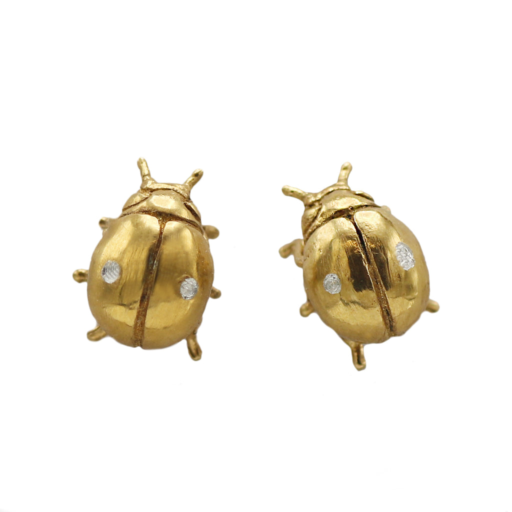 Lucy Stopes-Roe Mini Ladybug Earrings