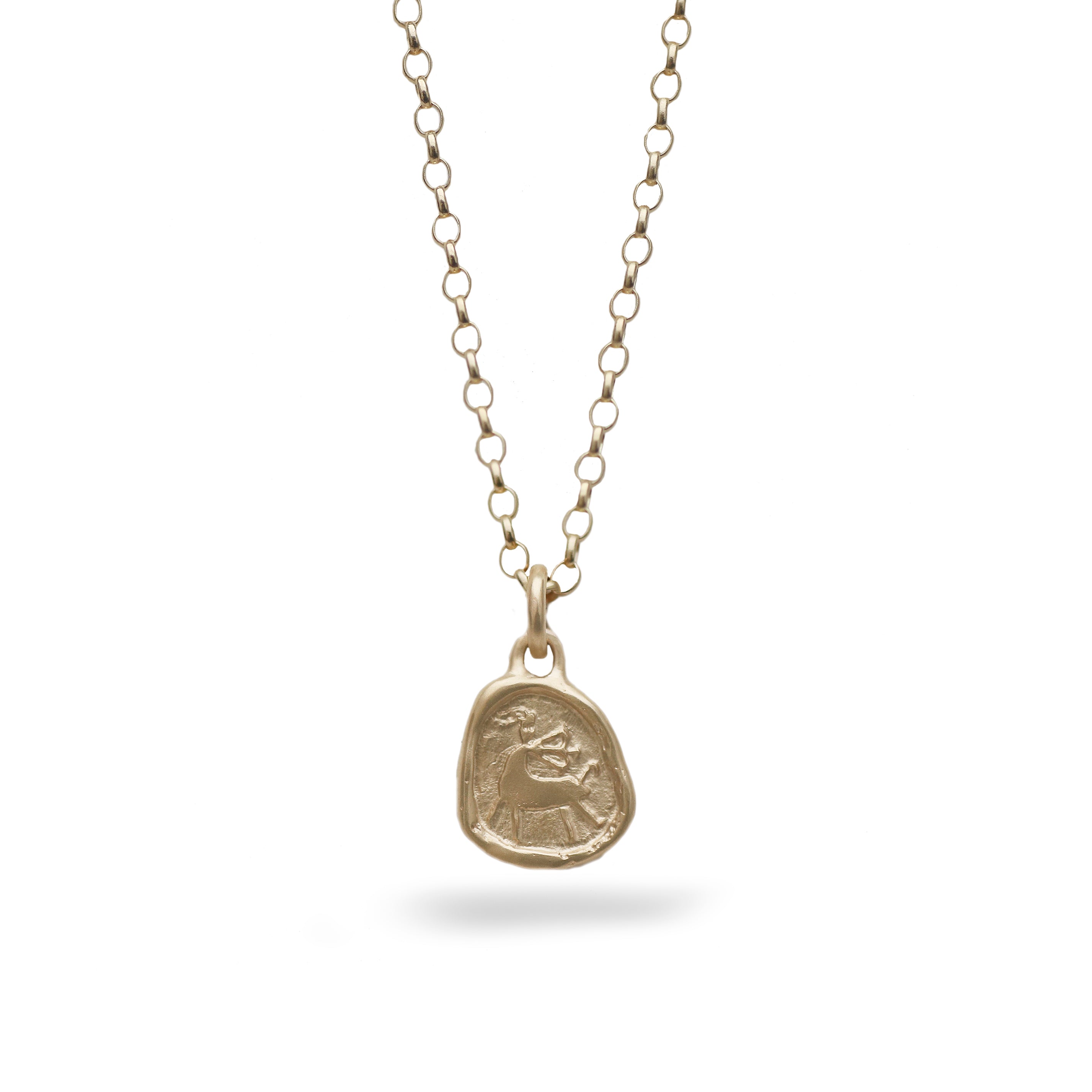 Yellow Gold Horoscope Charm Necklace