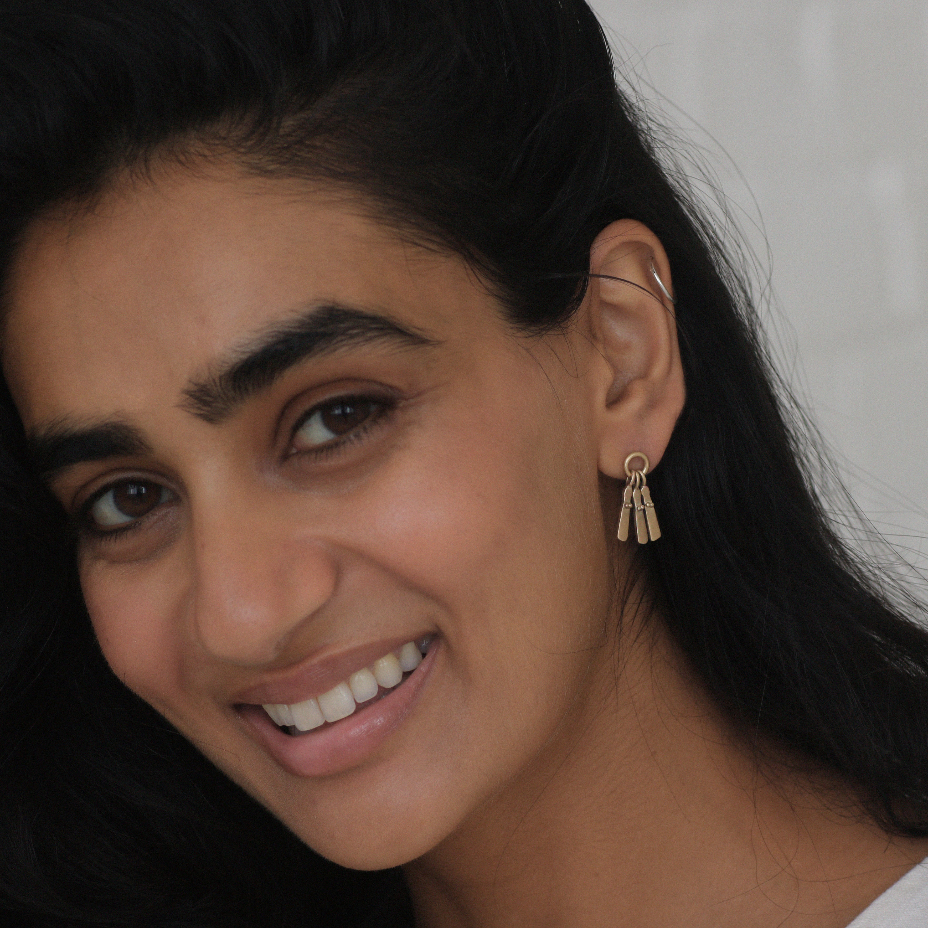 Yellow Gold Mini Sibyl Earrings